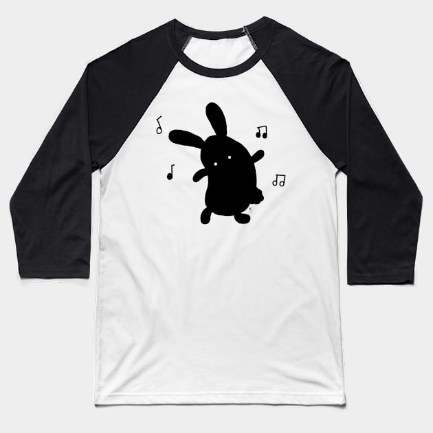 Cute Bunny Rabbit Dnace Baseball T-Shirt by knoxusdesigns